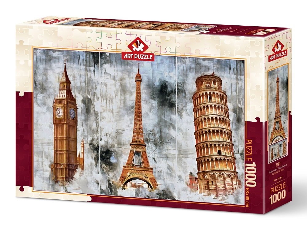 Three Cities - Three Towers – 1000 Piece Jigsaw Puzzle (Art Puzzle)