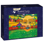 Irinaland over the Balkans, 1969 by Hundertwasser – 1000 Piece Jigsaw Puzzle (Bluebird Puzzle) - Completed Puzzle