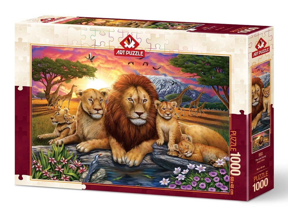 Lion Family – 1000 Piece Jigsaw Puzzle (Art Puzzle)