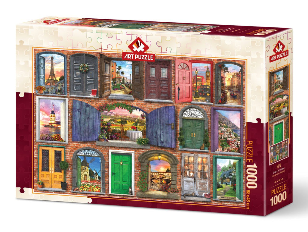 Doors of Europe – 1000 Piece Jigsaw Puzzle (Art Puzzle)