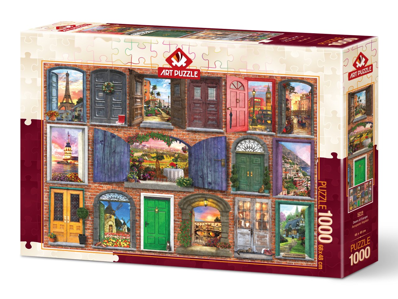 Doors of Europe – 1000 Piece Jigsaw Puzzle (Art Puzzle)