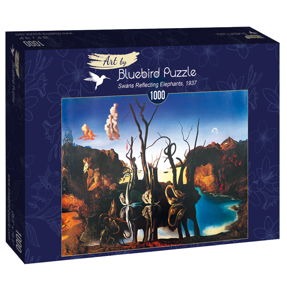 Swans Reflecting Elephants, 1937 by Salvador Dalí – 1000 Piece Jigsaw Puzzle (Bluebird Puzzle)