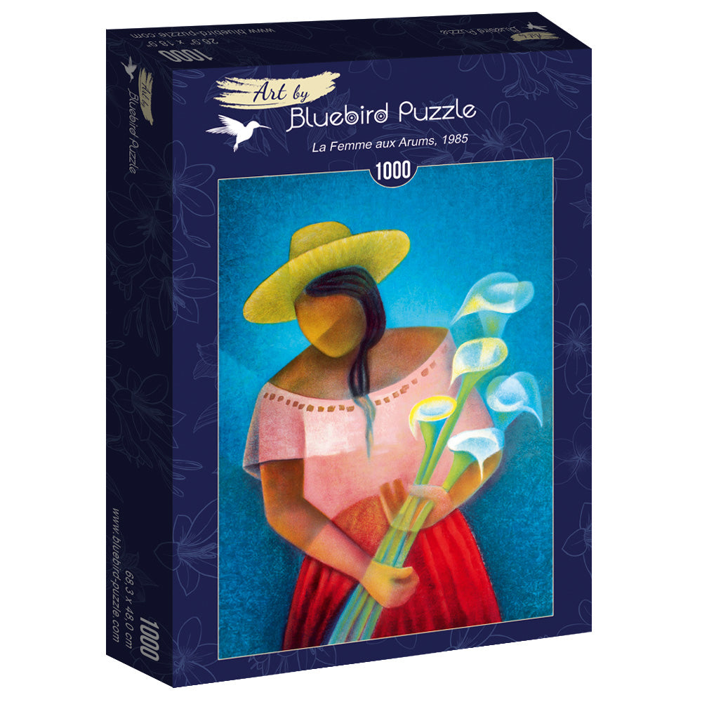 La Femme aux Arums, 1985 by Louis Toffoli – 1000 Piece Jigsaw Puzzle (Bluebird Puzzle)