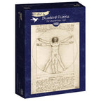 The Vitruvian Man, 1490 by Leonardo Da Vinci – 1000 Piece Jigsaw Puzzle (Bluebird Puzzle)