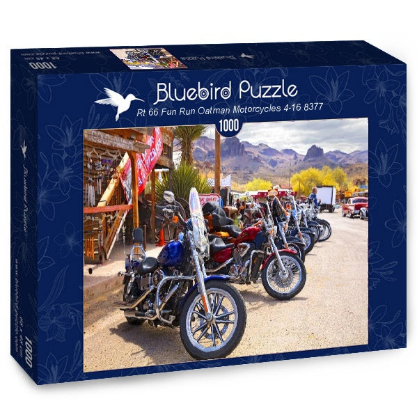 Bluebird Puzzle - Rt 66 Fun Run Oatman Motorcycles 4-16 8377 - 1000 Piece Jigsaw Puzzle