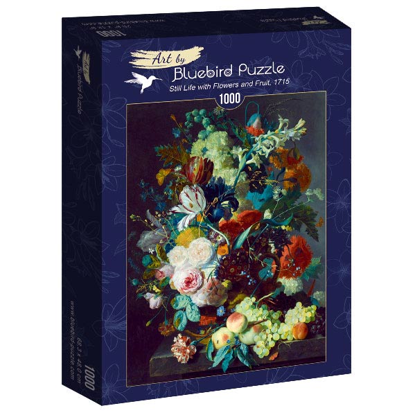 Still Life with Flowers and Fruit, 1715 by Jan Van Huysum – 1000 Piece Jigsaw Puzzle (Bluebird Puzzle)