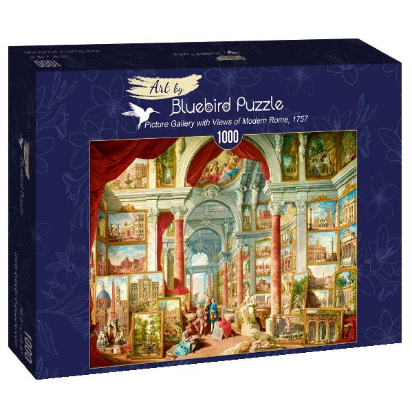 Bluebird - Panini - Picture Gallery with Views of Modern Rome, 1757 - 1000 Piece Jigsaw Puzzle