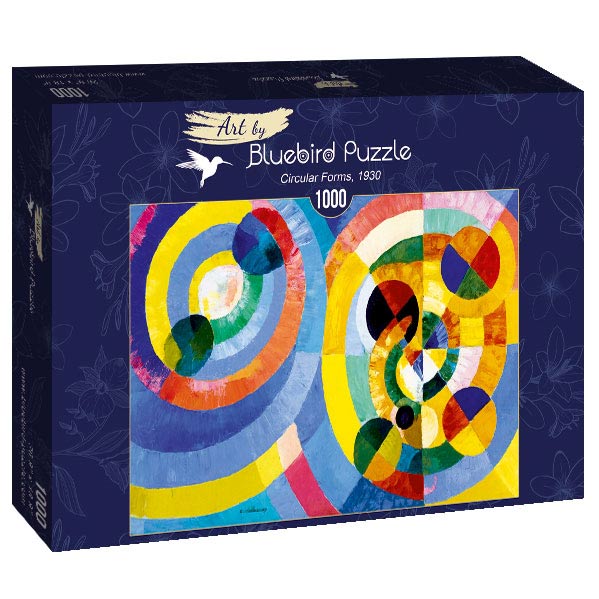 Bluebird Puzzle - Robert Delaunay - Circular Forms, 1930 - 1000 Piece Jigsaw Puzzle