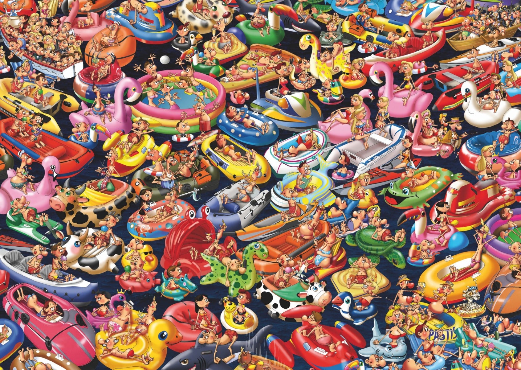 Rubber Dinghies – 1000 Piece Jigsaw Puzzle (Piatnik)