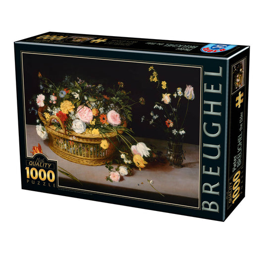 Dtoys - Pieter Brueghel - Flowers in a Basket and a Vase II - 1000 Piece Jigsaw Puzzle