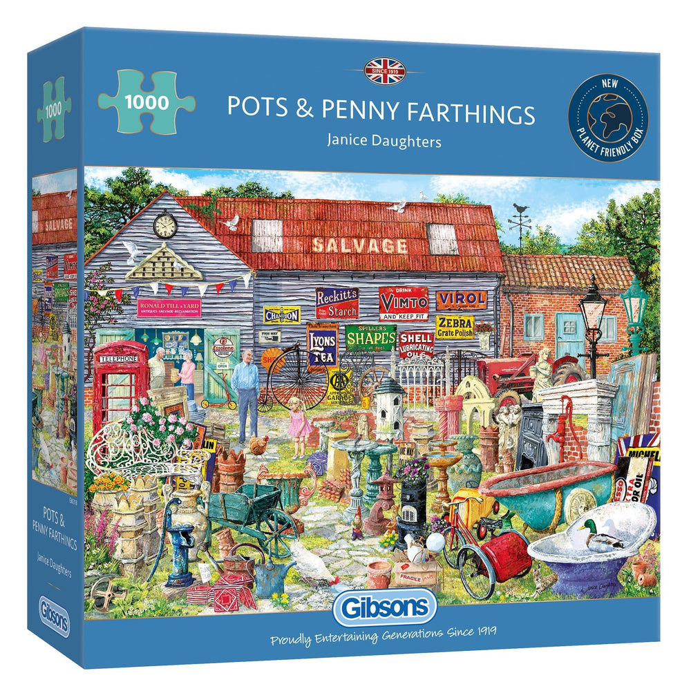 Pots & Penny Farthings – 1000 Piece Jigsaw Puzzle (Gibsons)