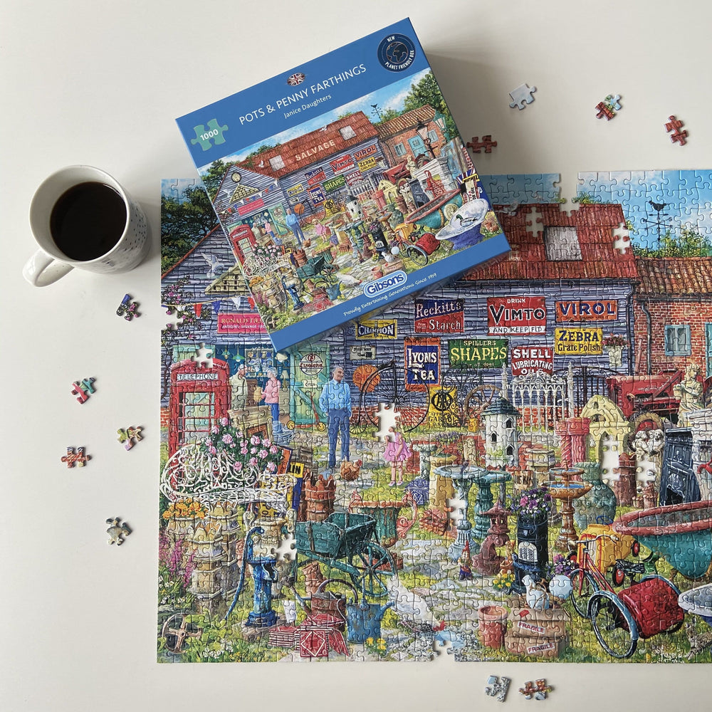 Pots & Penny Farthings – 1000 Piece Jigsaw Puzzle (Gibsons)