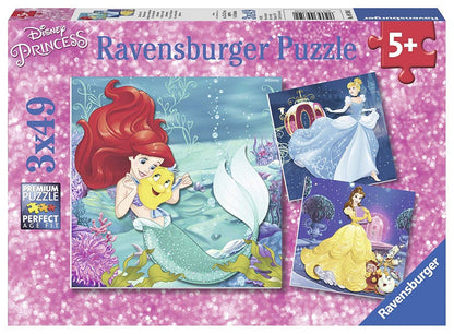 Ravensburger Disney Princess, Princess Adventure 3x 49pc Jigsaw Puzzles