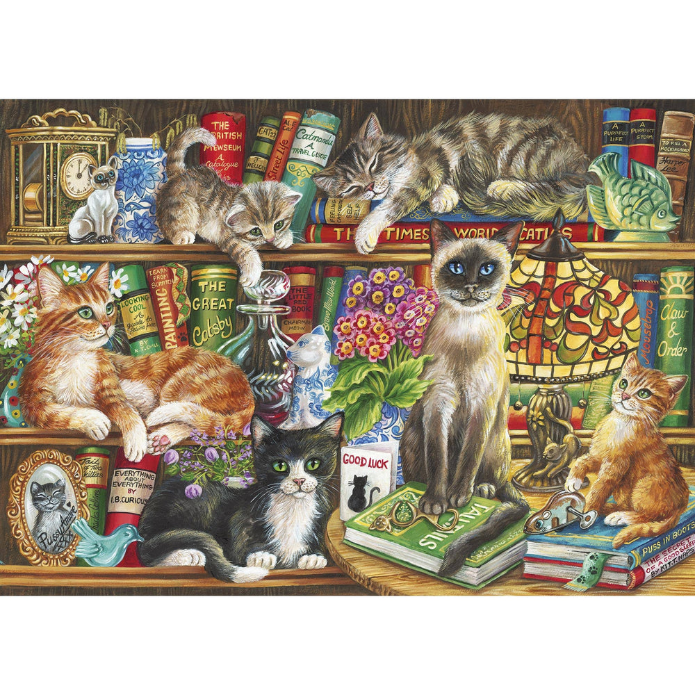 Puss In Books – 1000 Piece Jigsaw Puzzle (Gibsons)