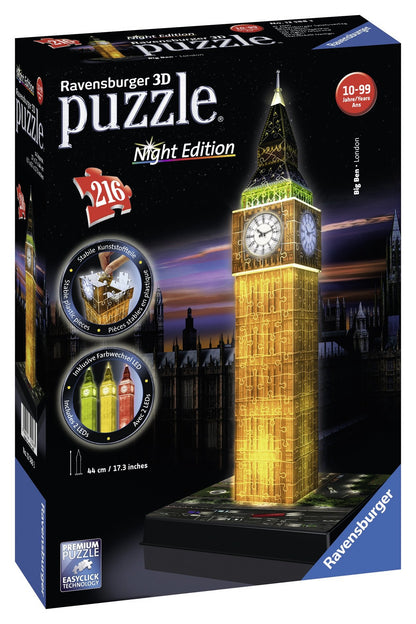 Ravensburger Big Ben - Night Edition, 216pc 3D Jigsaw Puzzle