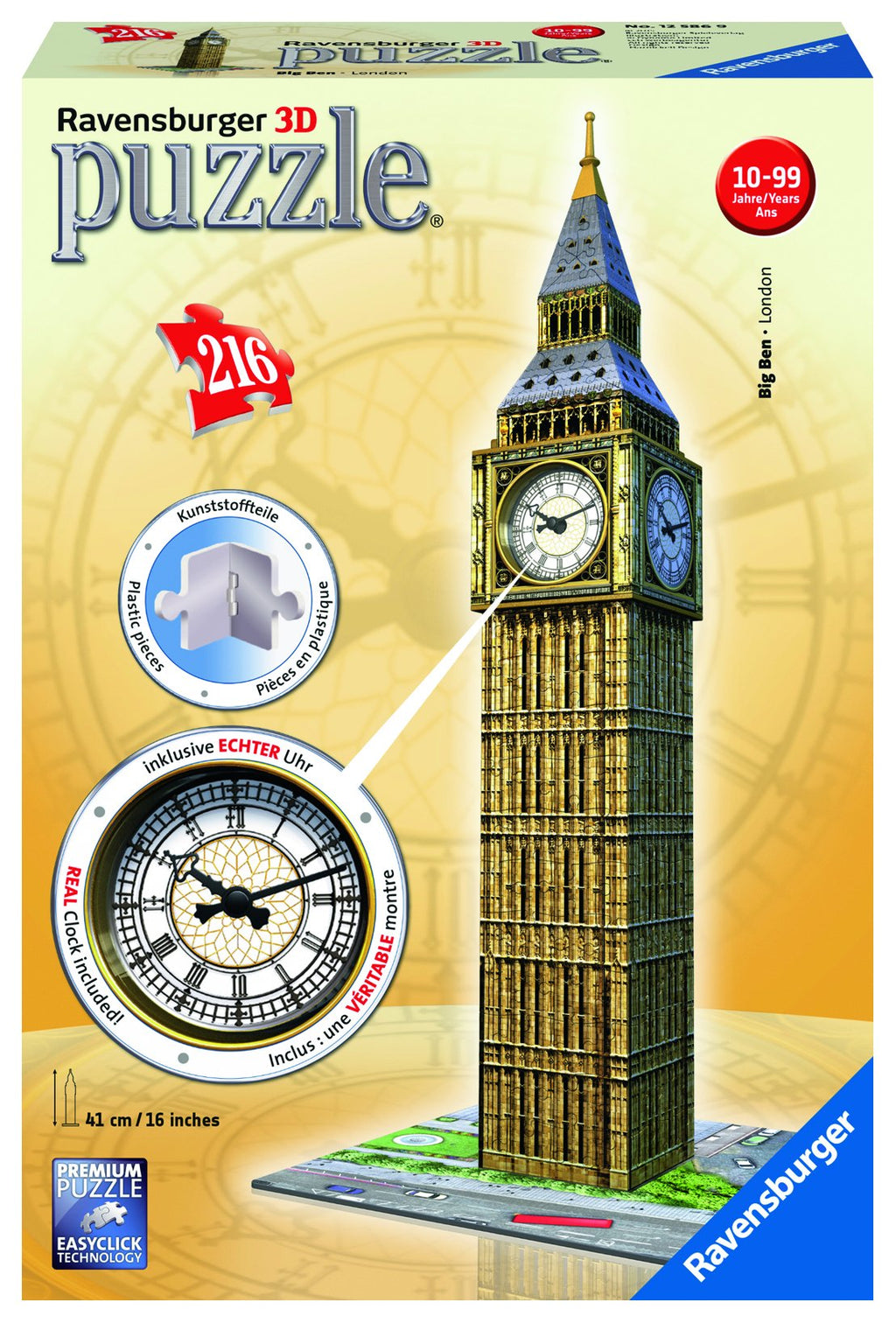 Ravensburger Big Ben with Clock, 216pc 3D Jigsaw Puzzle