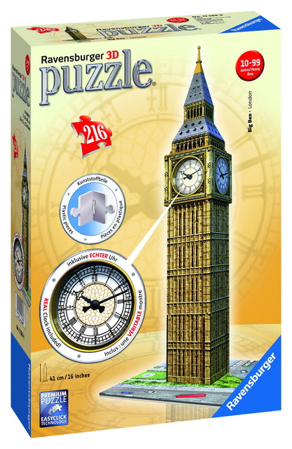 Ravensburger Big Ben with Clock, 216pc 3D Jigsaw Puzzle