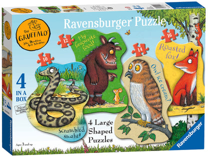 Ravensburger The Gruffalo 4 Large Shaped Jigsaw Puzzles (10,12,14,16pc)