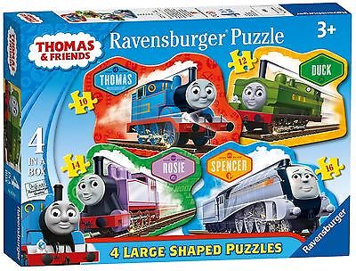 Ravensburger Thomas & Friends 4 Large Shaped Jigsaw Puzzles (10,12,14,16pc)