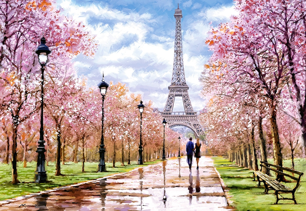 Romantic Walk in Paris – 1000 Piece Jigsaw Puzzle (Castorland)