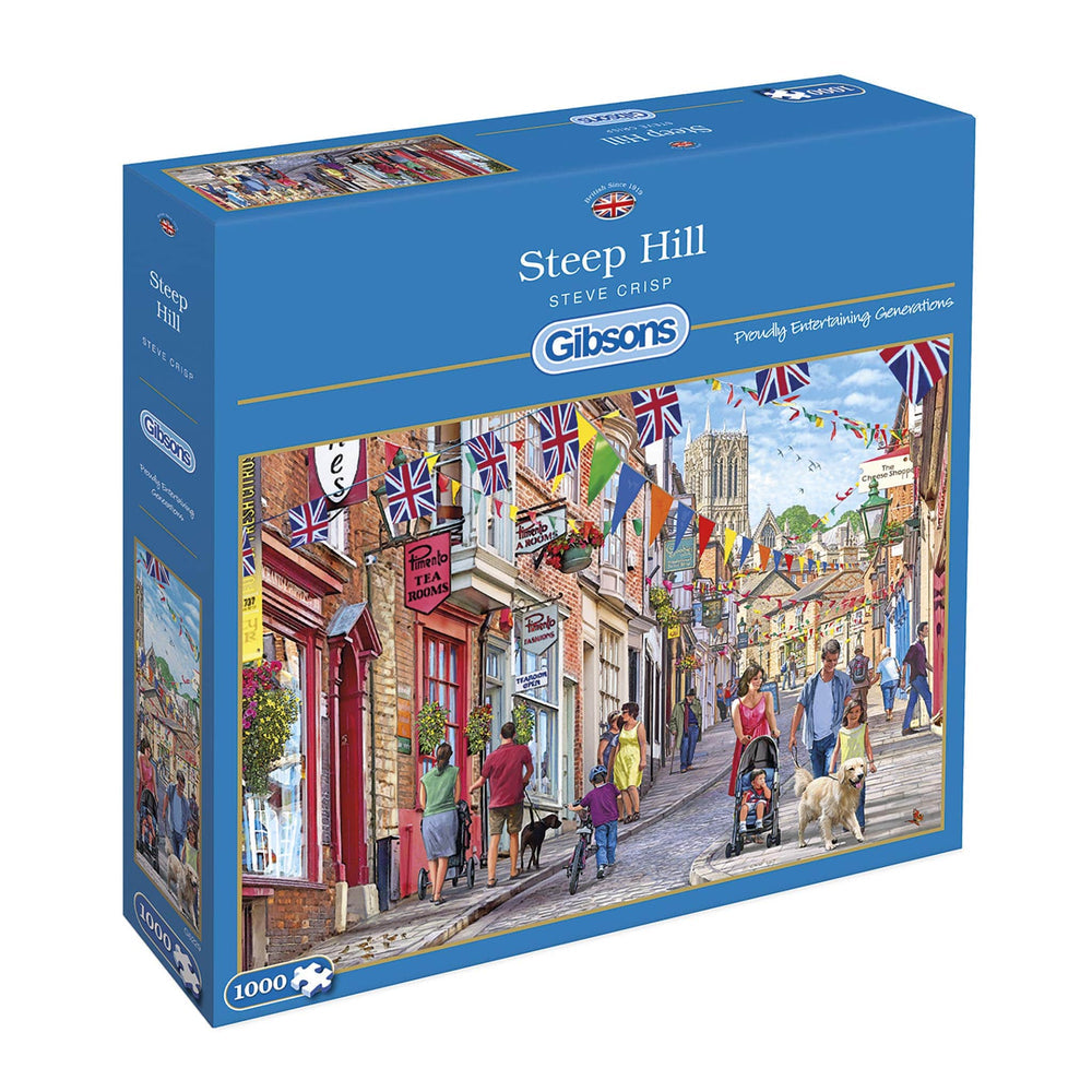 Steep Hill – 1000 Piece Jigsaw Puzzle (Gibsons) - Completed Puzzle