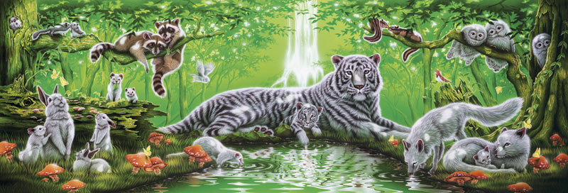 At the Waterfall – 1000 Piece Jigsaw Puzzle (Step Puzzle)