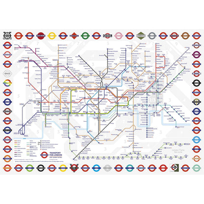 Gibsons - TFL London Underground Map - 1000 Piece Jigsaw Puzzle