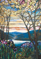 Tiffany Magnolia & Iris – 1000 Piece Jigsaw Puzzle (Piatnik)