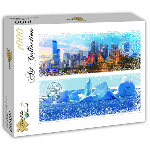 Travel around the World: Australia and Antarctica – 1000 Piece Jigsaw Puzzle (Grafika)