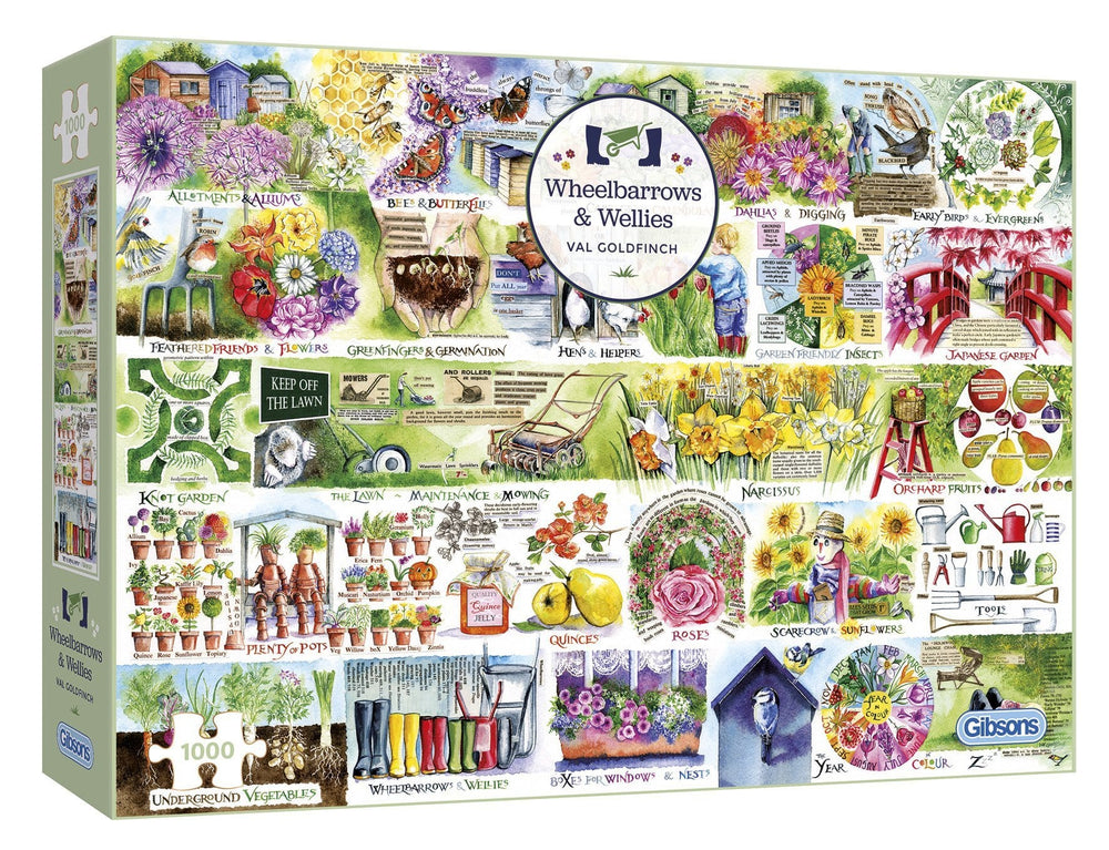 Wheelbarrows & Wellies – 1000 Piece Jigsaw Puzzle (Gibsons)