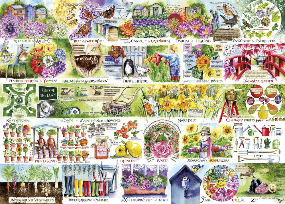 Wheelbarrows & Wellies – 1000 Piece Jigsaw Puzzle (Gibsons)