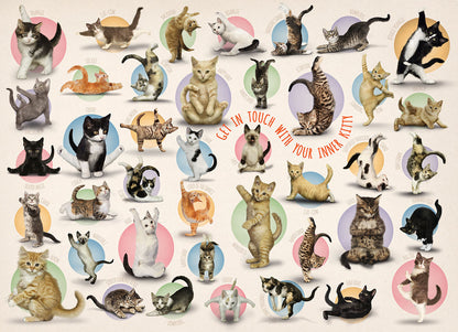 Eurographics - XXL Pieces - Familiy Puzzle: Yoga Kittens - 500 piece jigsaw puzzle