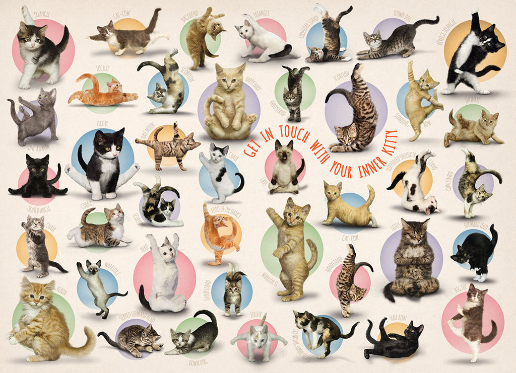 Yoga Kittens – 500 Piece Jigsaw Puzzle (Eurographics)
