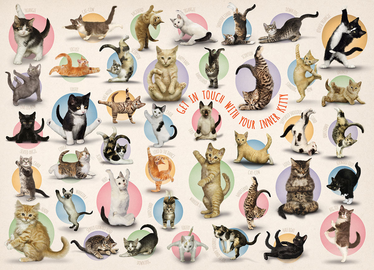 Yoga Kittens – 500 Piece Jigsaw Puzzle (Eurographics)