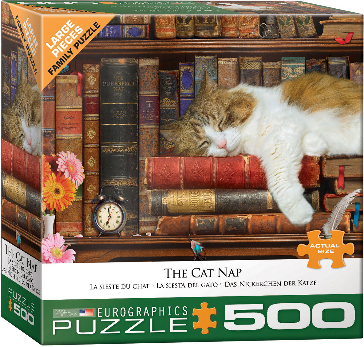 Eurographics - XXL Pieces - The Cat Nap - 500 Piece Jigsaw Puzzle